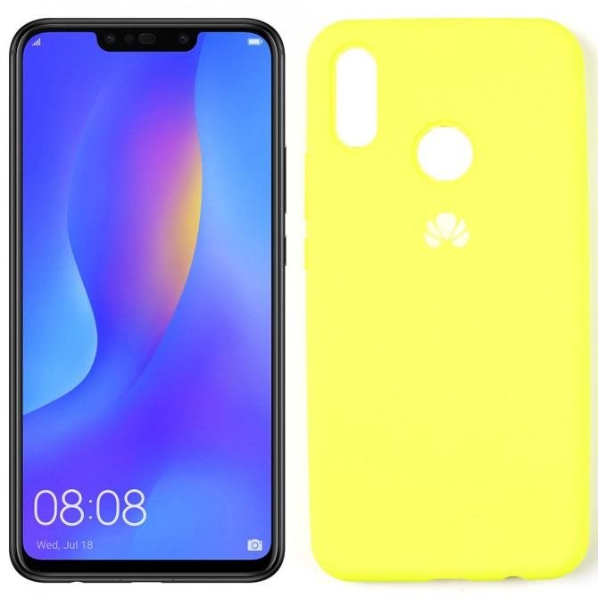 Чехол силиконовый для Huawei P Smart Plus Лимонный FULL