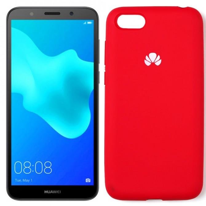 Чехол силиконовый для Huawei Y5 2018 Вишневый FULL