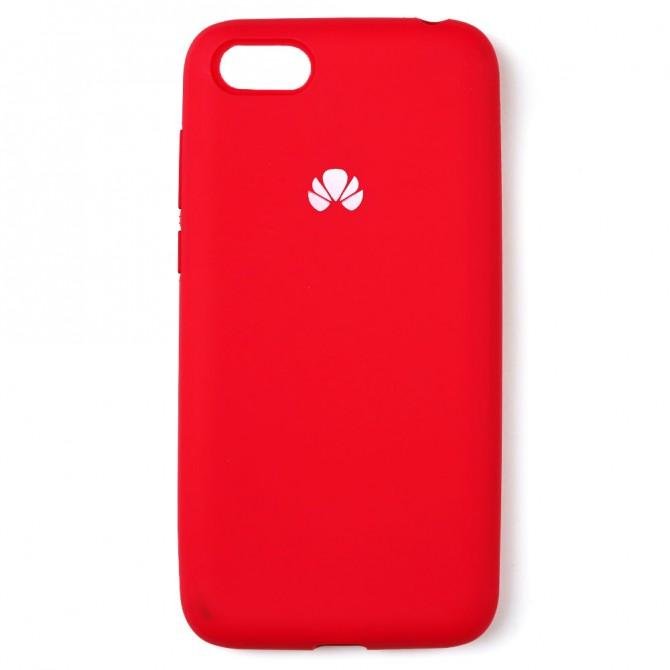 Чехол силиконовый для Huawei Y5 2018 Вишневый FULL-1