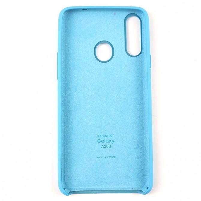 Чехол силиконовый для Samsung A207 Galaxy A20s Синий FULL-2