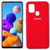 Чохол силіконовий для Samsung A217 Galaxy A21s Вишневий FULL