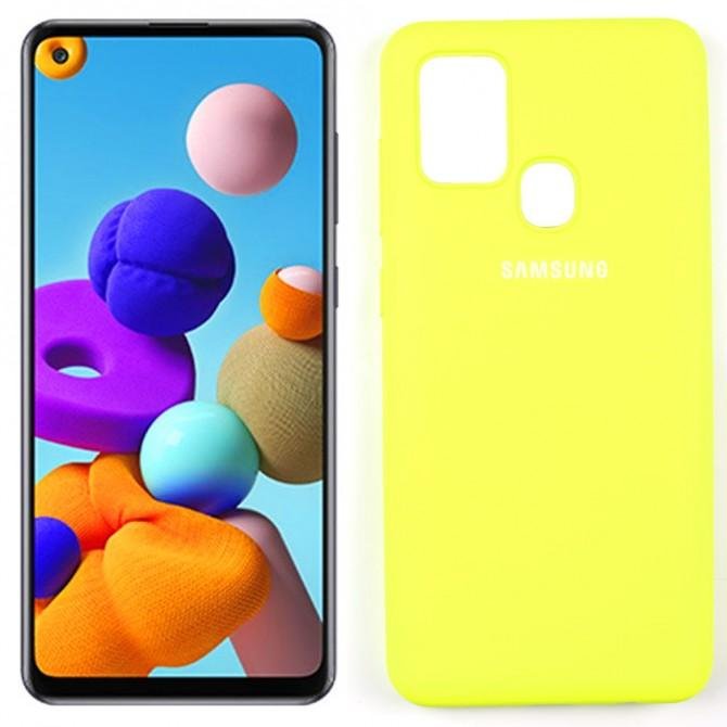 Чохол силіконовий для Samsung A217 Galaxy A21s Лимонний FULL