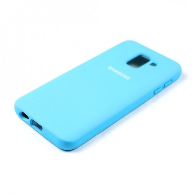 Чехол силиконовый для Samsung J6 2018 Ярко синий FULL-2