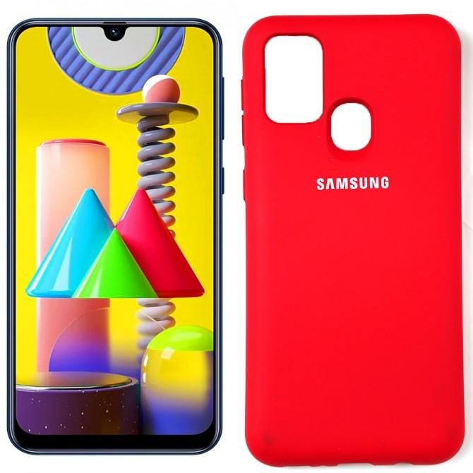 Чехол силиконовый для Samsung M315 Galaxy M31 Вишневый FULL
