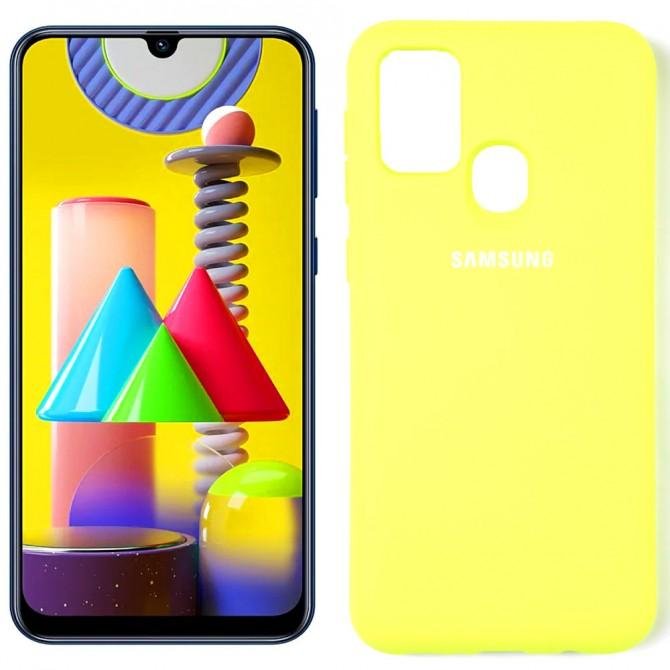 Чохол силіконовий для Samsung M315 Galaxy M31 Лимонний FULL