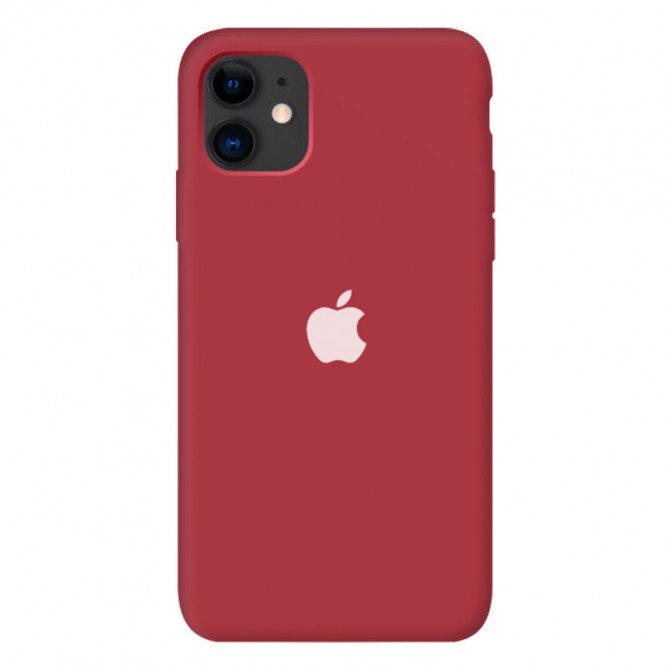 Оригінальний силіконовий чохол для iPhone 11 Pro Бордовий FULL