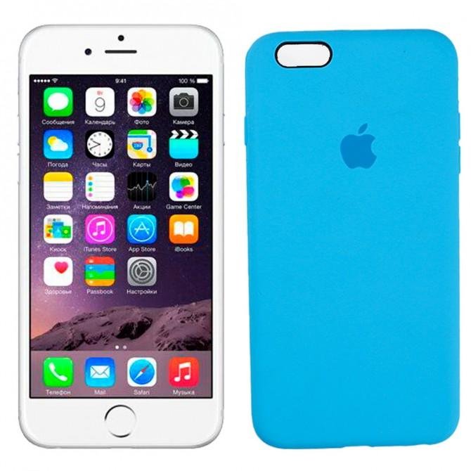 Чохол силіконовий для iPhone 6/6s Plus Небесно Синій FULL
