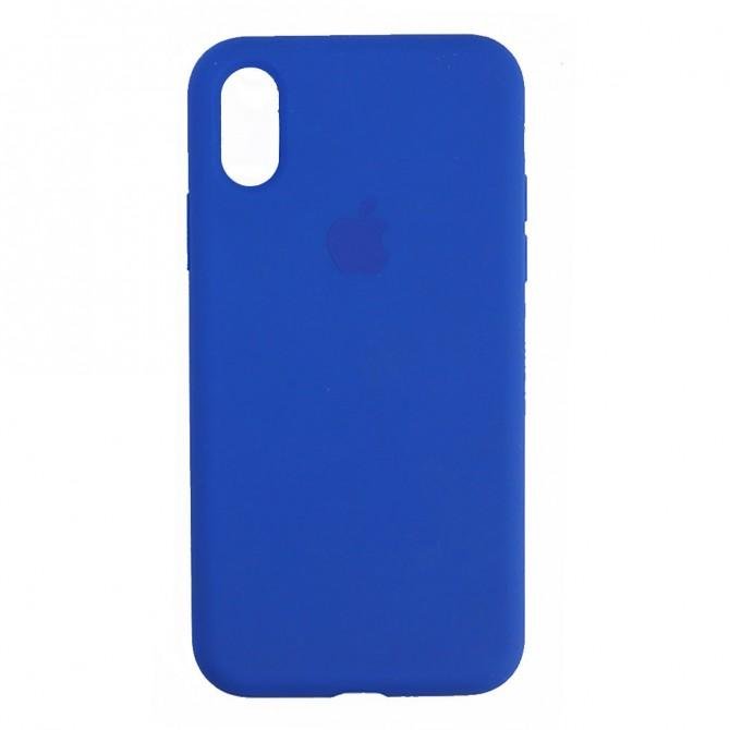 Чехол силиконовый для iPhone X/Xs Васильковый FULL-1