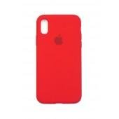 Оригинальный силиконовый чехол для  iPhone X/Xs Красный FULL