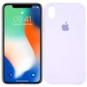 Оригинальный силиконовый чехол для iPhone X/Xs Лаванда FULL