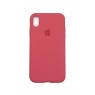 Оригинальный силиконовый чехол для iPhone X/Xs Бордовый FULL