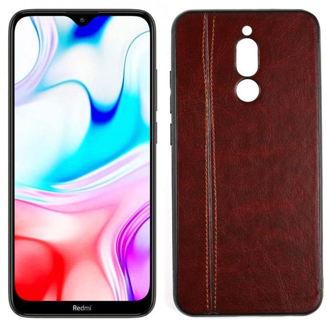 Чехол U-Like Line series для Xiaomi Redmi 8 Тёмно коричневый