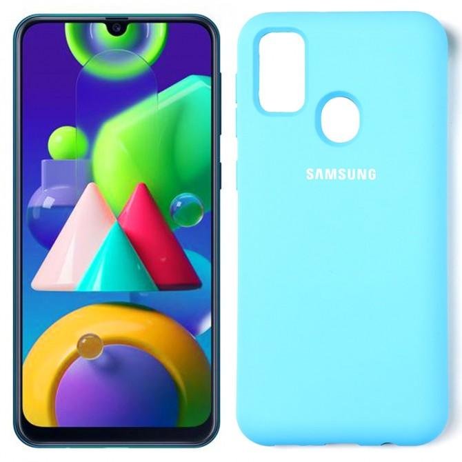 Чохол силіконовий для Samsung M307 Galaxy M30s/M215 Galaxy M21 Яскраво синій FULL