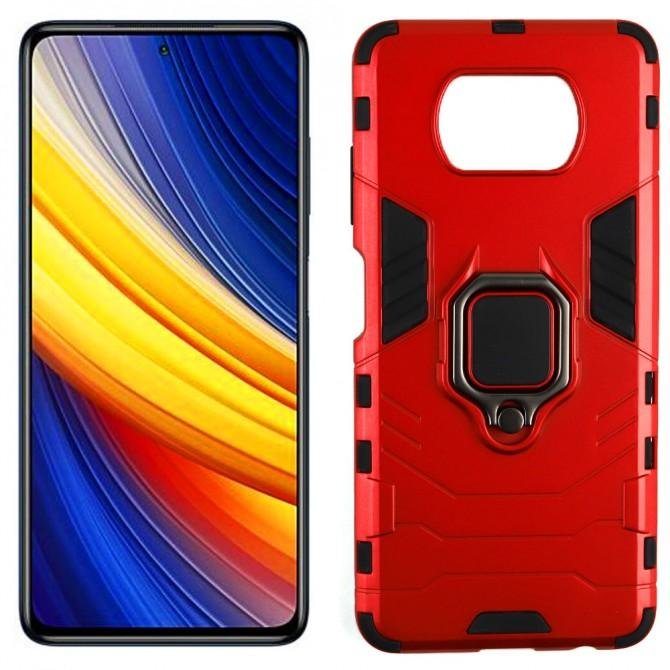Чохол HONOR Hard Defence Series для Xiaomi Poco X3 Red (with magnet)