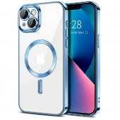 Силиконовый чехол SHINING with MagSafe для iPhone 13 Голубой