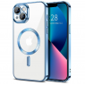 Силіконовий чохол SHINING with MagSafe для iPhone 13 Блакитний