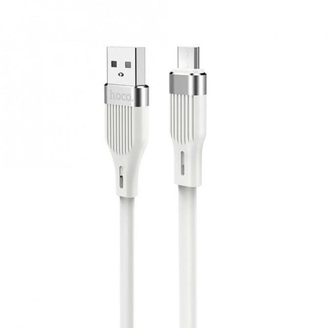 Кабель Hoco U72 Forest Silicone MicroUSB White 1.2m