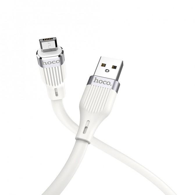 Кабель Hoco U72 Forest Silicone MicroUSB White 1.2m-1