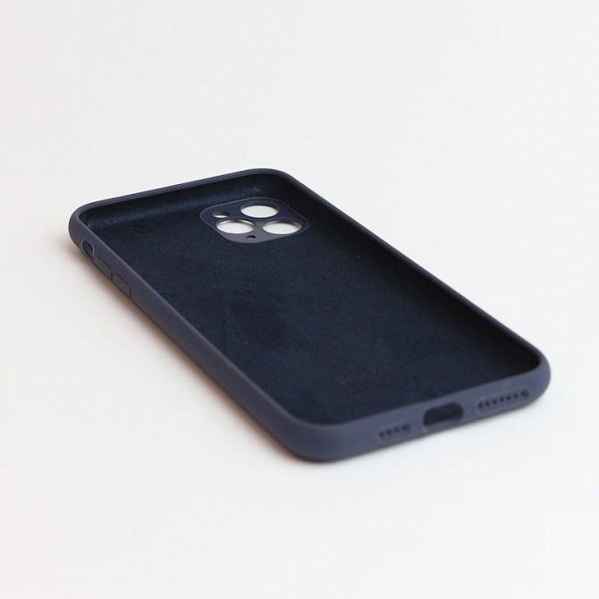 Оригинальный силиконовый чехол для iPhone 11 Pro Max Темно Синий FULL-2