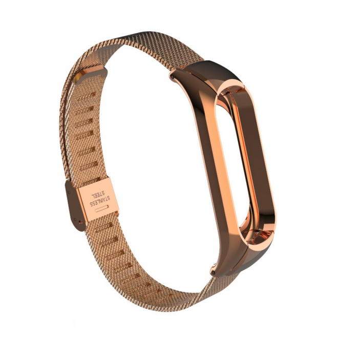 Ремінець для Xiaomi Band 3/4 steel design Gold