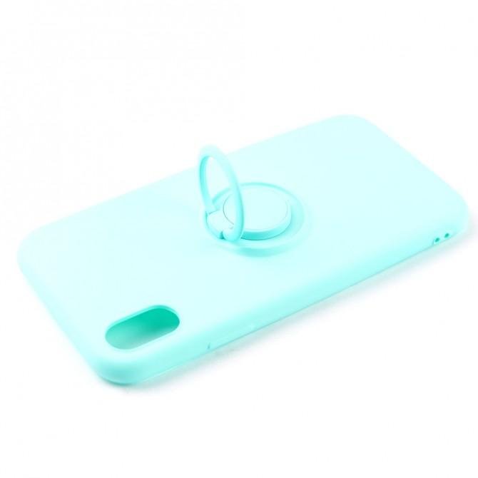 Чохол Ring Color для iPhone Xr Бірюзовий-4