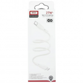 Кабель XO NBQ231A PD Rock series Type-C to Lightning 27W 1m White