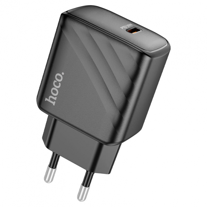Мережевий заряднй пристрій 1Type-C Hoco CS22A PD30W Black + Cable Type-C to Type-C-2