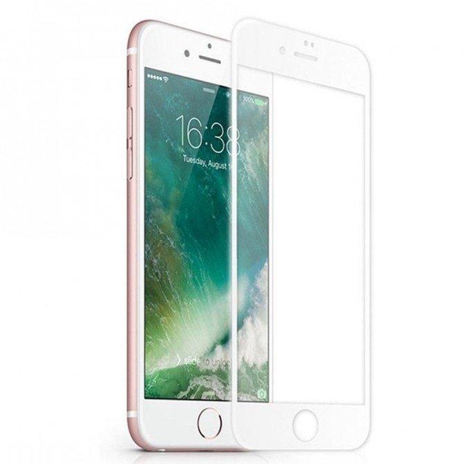 Защитное стекло для APPLE iPhone 7/8 (0.3 мм, 4D/5D белое)-2