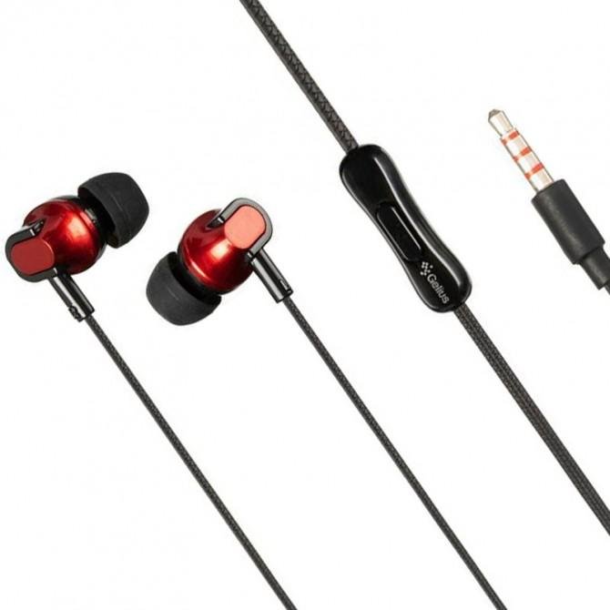 Наушники Gelius Ultra Iron Wave GU-075 Black with mic + button call answering-1