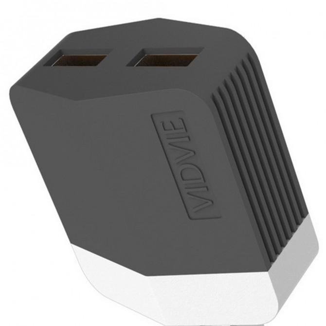 Мережевий зарядний пристрій VIDVIE Lightning (Dual, 2.4A) PLE203N Чорний-2