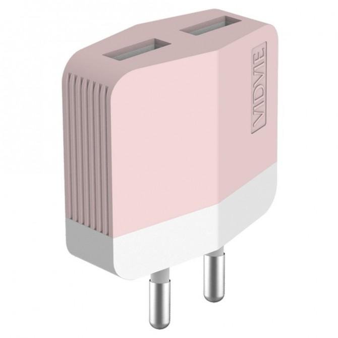 Сетевое зарядное устройство VIDVIE Lightning (Dual, 2.4A) PLE203N Pink