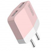 Сетевое зарядное устройство VIDVIE Lightning (Dual, 2.4A) PLE203N Pink Сетевое зарядное устройство VIDVIE Lightning (Dual, 2.4A) PLE203N Pink