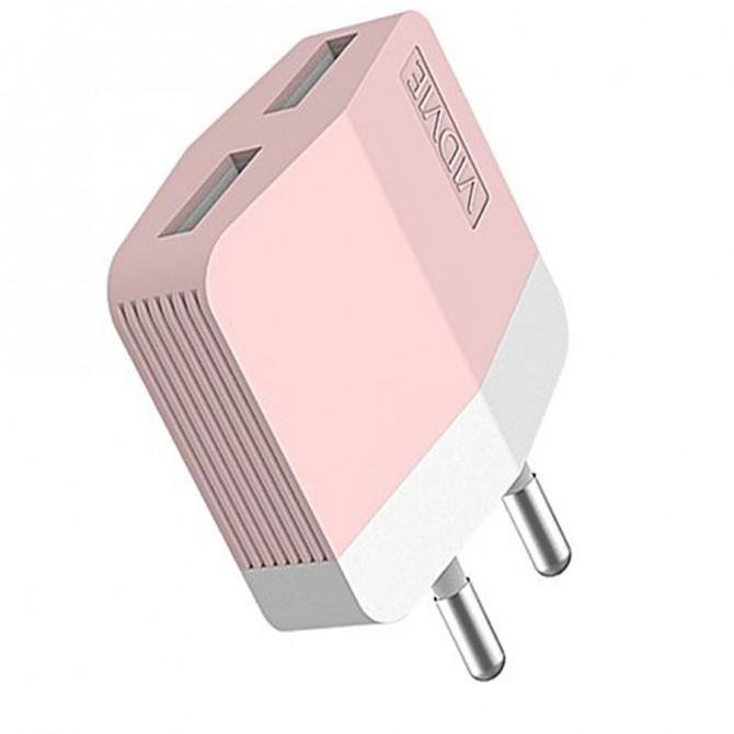 Сетевое зарядное устройство VIDVIE Lightning (Dual, 2.4A) PLE203N Pink-1