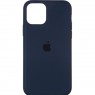 Оригинальный силиконовый чехол для iPhone 14 Midnight Blue FULL
