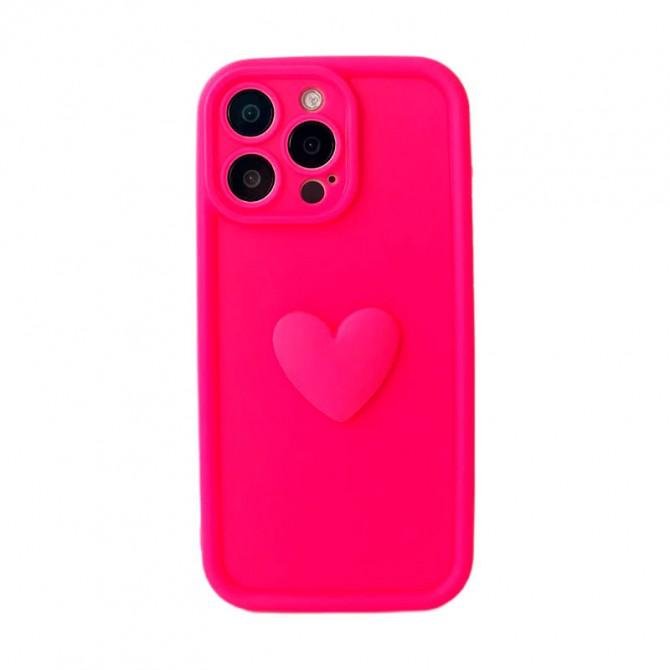 Чохол 3D Heart series for iPhone 15 Pro Max Red