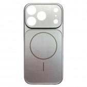 Чехол-накладка Frosted Glass для iPhone 16 Plus Silver