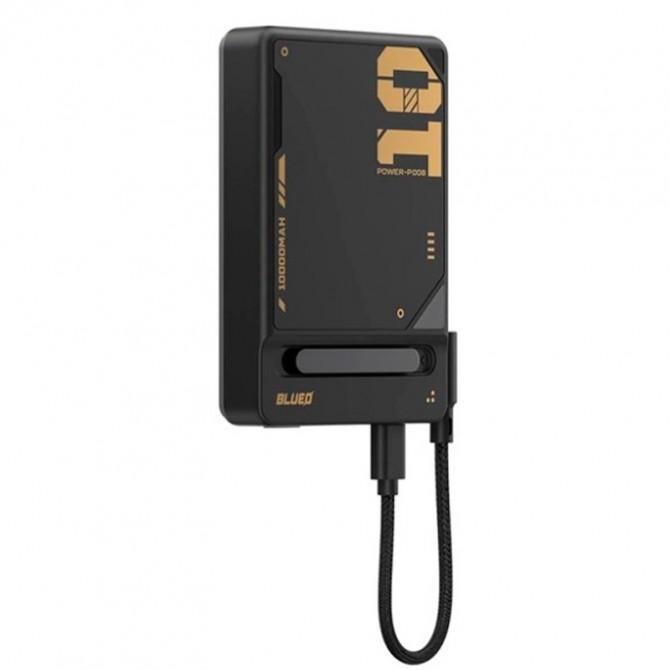 Повербанк Blueo MF Stand Magnetic Wireless (BUILT-IN CABLE) 10000 mAh Black