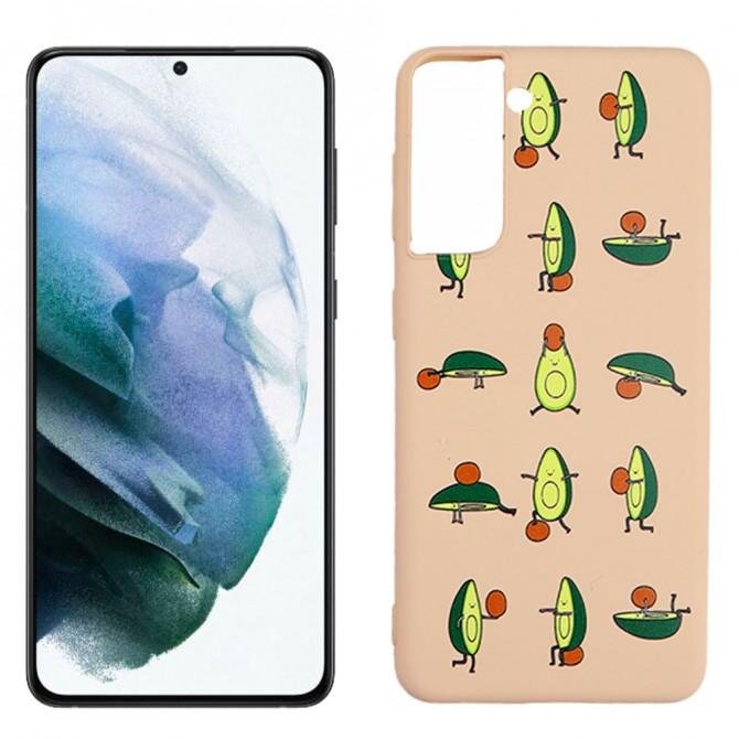 Чохол Funny Animals series для Samsung G991 Galaxy S21 Pink Sand Avocado