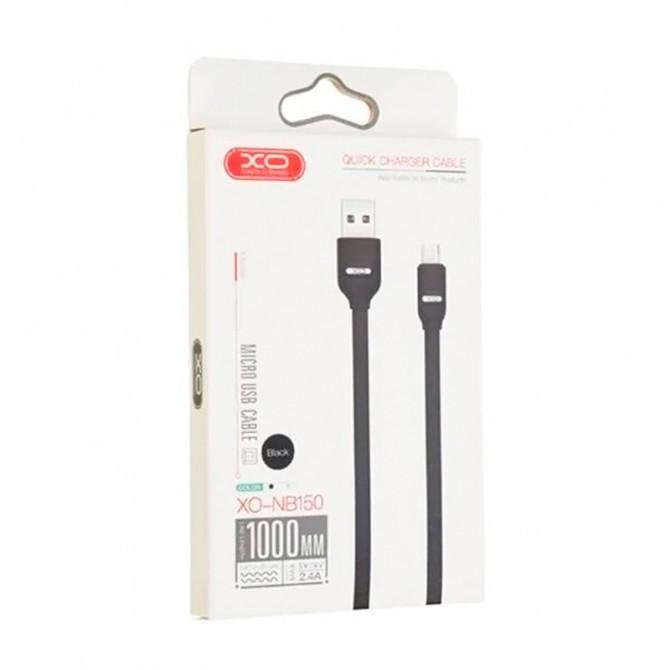 Кабель USB XO NB150 MicroUSB 2.4A/1m Black-1