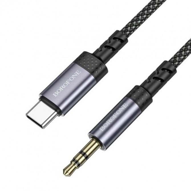 Кабель AUX Borofone BL24 3.5mm to Type-C Серый-2