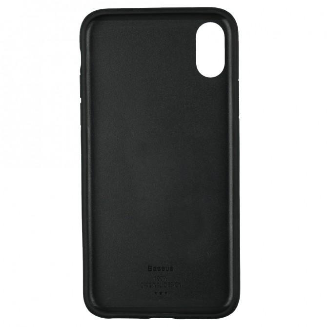 Чехол Baseus Card Pocket Series для iPhone X Чёрный (KA01)-2