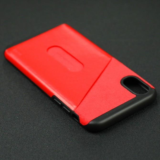 Чехол Baseus Card Pocket Series для iPhone X Красный (KA09)-4