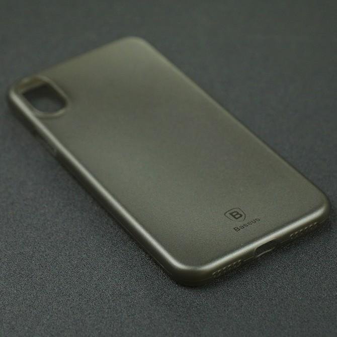 Чохол Baseus Wing Case для iPhone X Прозорий чорний-2