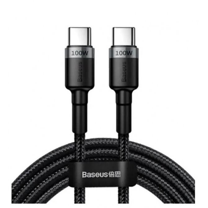 Кабель Cafule Type-C/Type-C 100W (CATKLF-ALG1) Black/Grey 2m