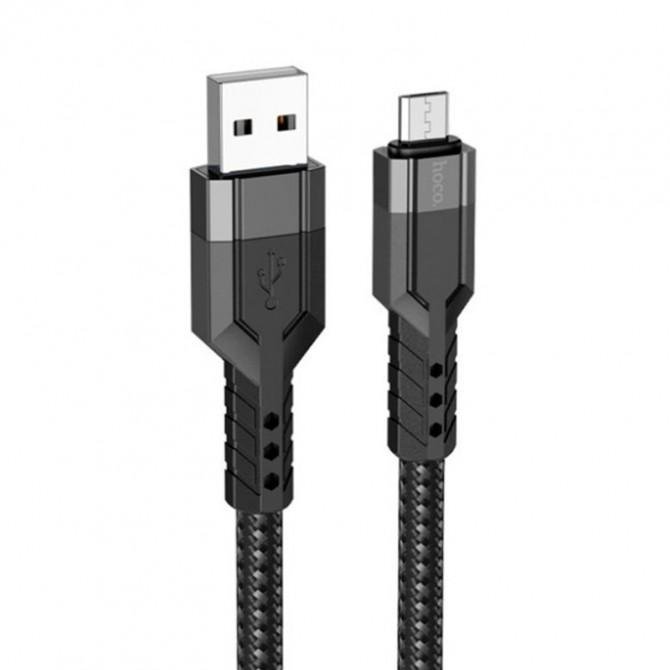 Кабель USB Hoco U110 MicroUSB Black 1.2m