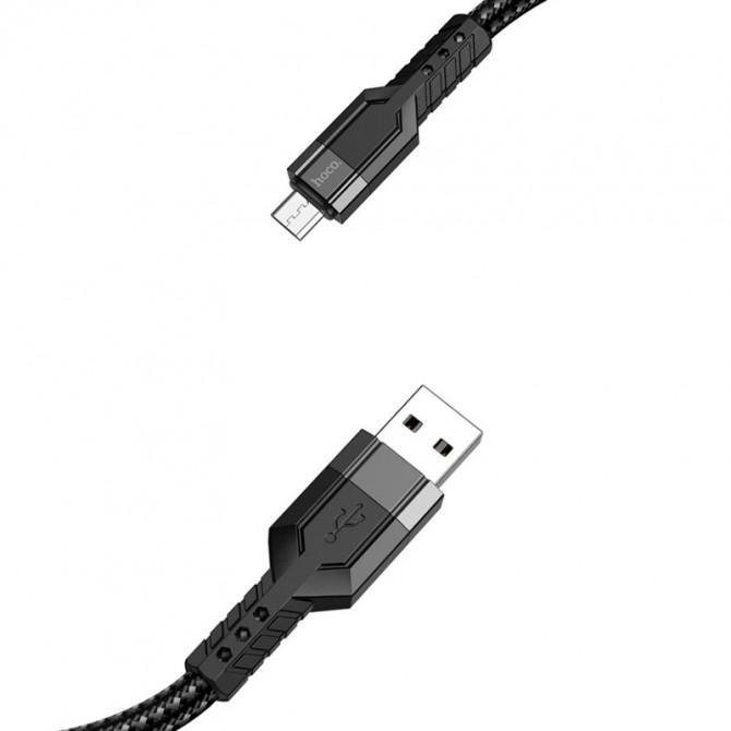 Кабель USB Hoco U110 MicroUSB Black 1.2m-1