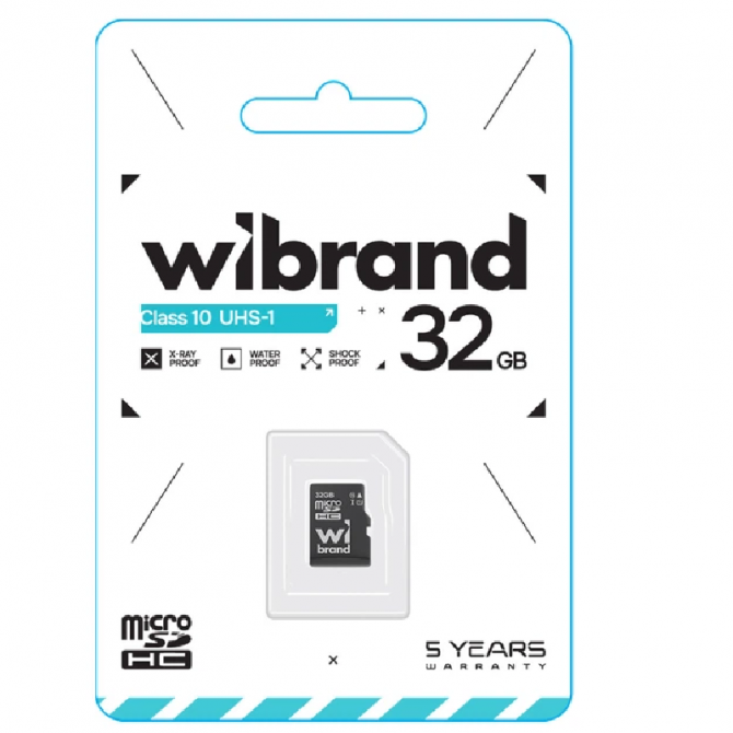 Карта пам'яті Wibrand MicroSDHC 32GB UHS-3 (Class 10) (card only)-1