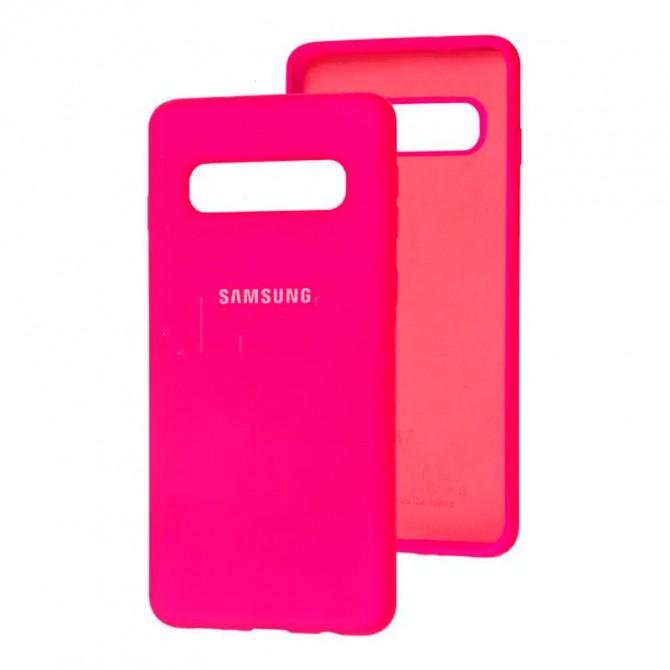 Чехол Original Soft Case Samsung G973 Galaxy S10 Малиновый FULL