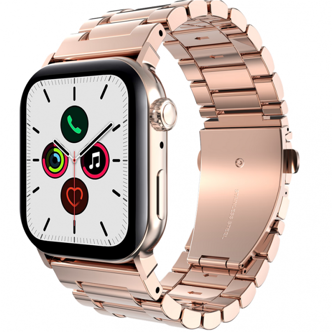 Ремешок для Apple Watch 38/40mm Steel Elegance Rose Gold