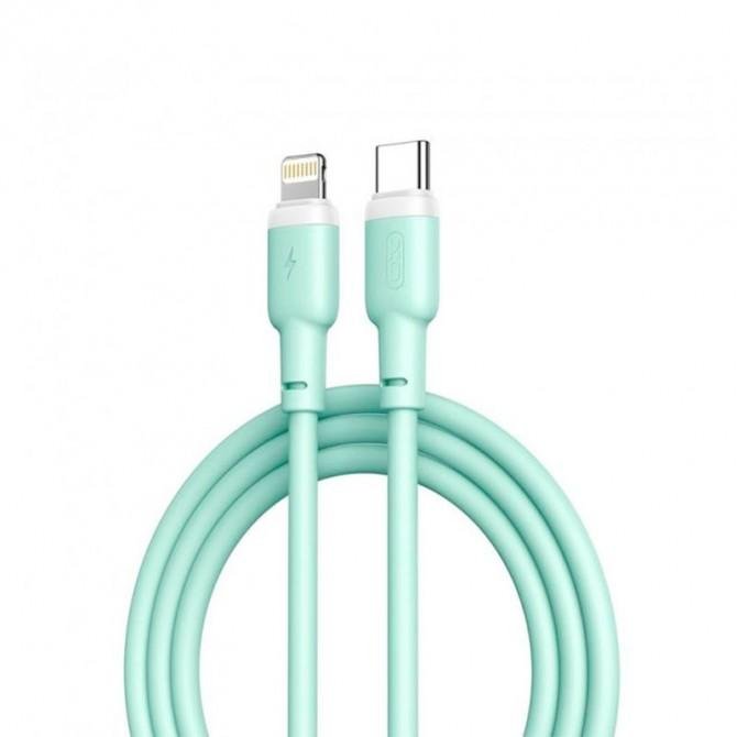 Кабель XO NB208A PD Type-C to Lightning Liquid Silicone 20W 1m Green